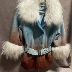 Cold weather/ winter real fur party coat/ jacket